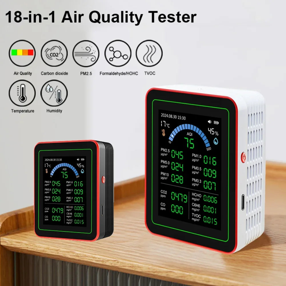 Wifi 1 Air Detector TFT Display Portable AQI CO PM2 5 PM10 PM0 3 TVOC