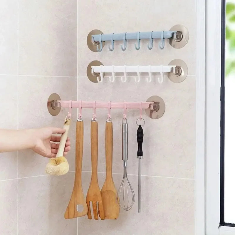 6-Row Corner Suction Cup Hook – No-Drill Bathroom Hanger Suction Cup Hook Zpaxo
