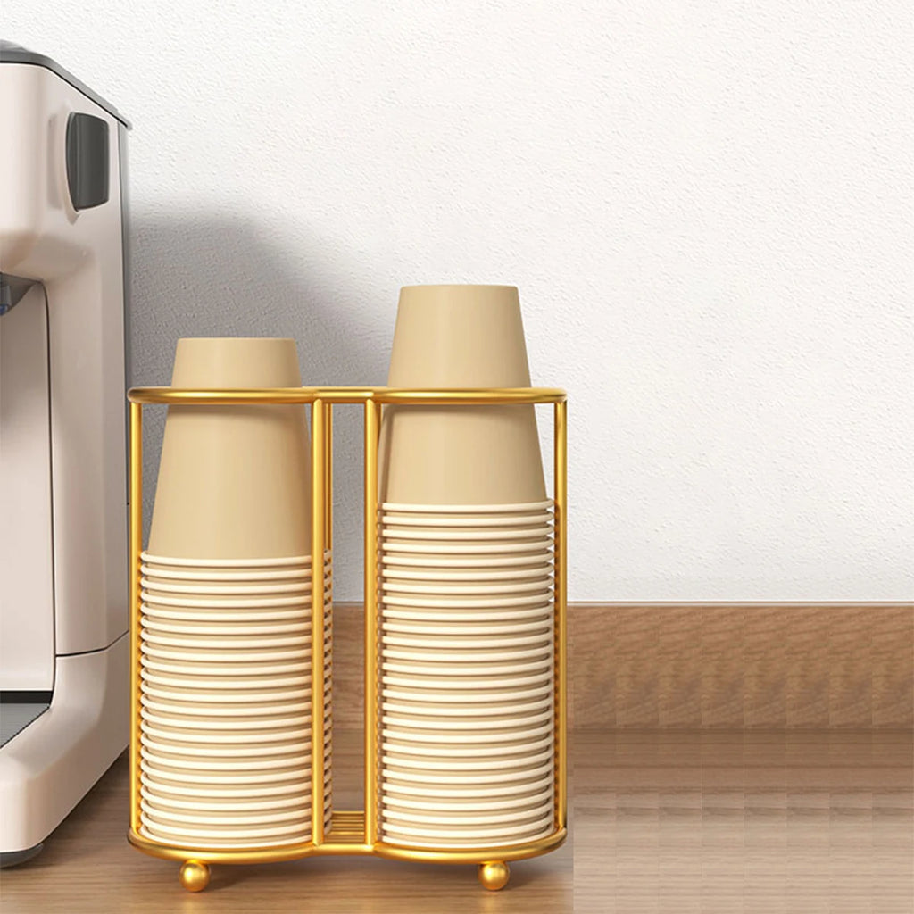 Metal Paper Cup Holder – Countertop Organizer Rack for Cups