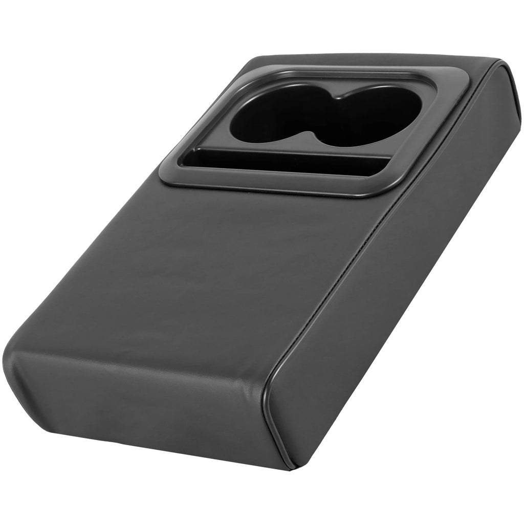 Car Center Console Armrest Pillow Leather Increased Elbow Support with Cup Holder and Phone Holder Memory Foam Armrest Cushion Zpaxo