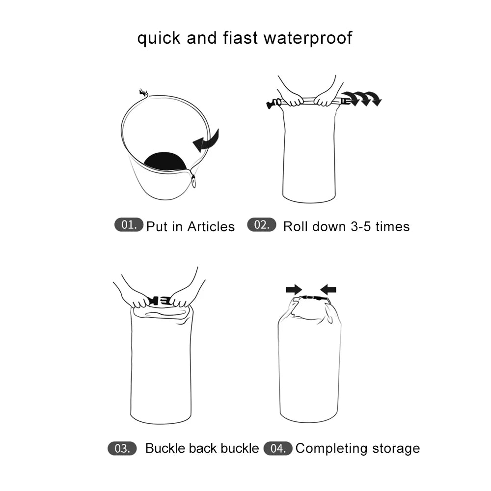Waterproof Storage Bag Portable Dry Sack Pouch Boating Kayaking