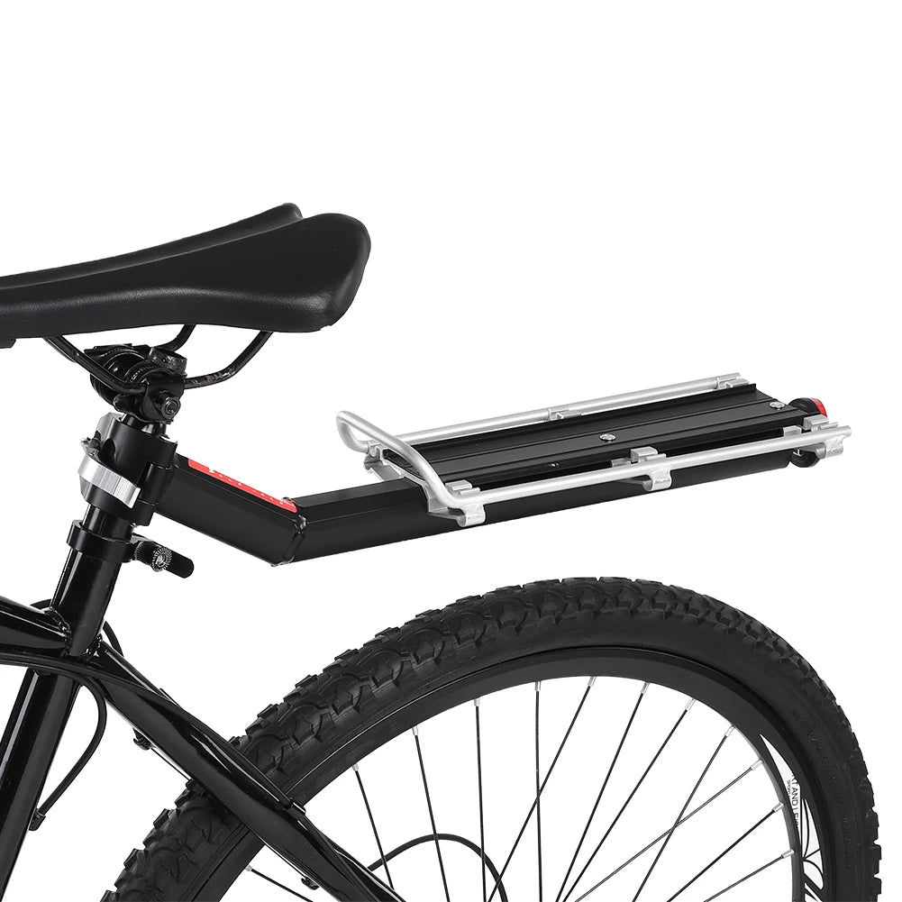 Seat Shelf Bike Mountain Carrier Rack Post Rear Aluminum Alloy Black