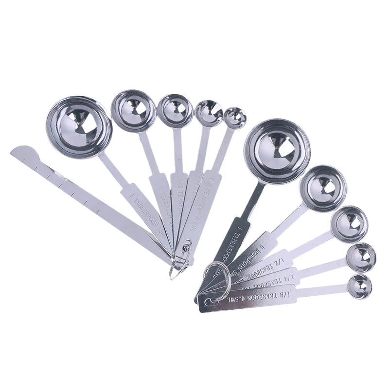 5/6Pcs Measuring Spoons Stackable Kitchen Measuring Spoon Set Stainless Steel Measuring Scoops Set Kitchen Baking Tool Zpaxo