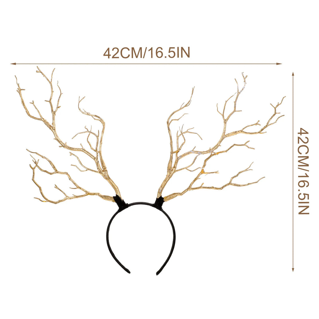 Antler Hair Hoops Deer Horn Headband Branch Christmas Festival Party