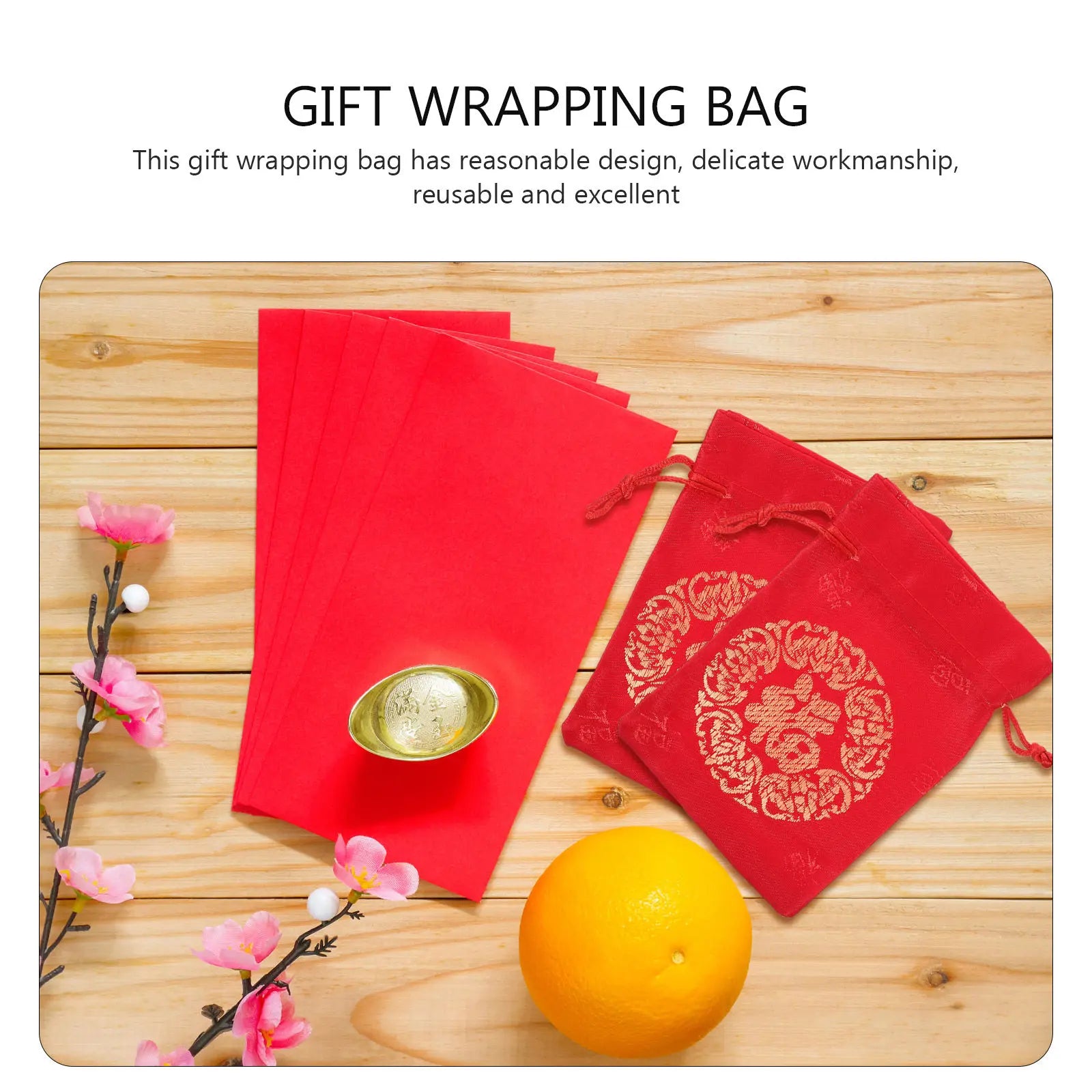 Reusable Silk Drawstring Bags Wrapping Candy Biscuits Jewelry Cards