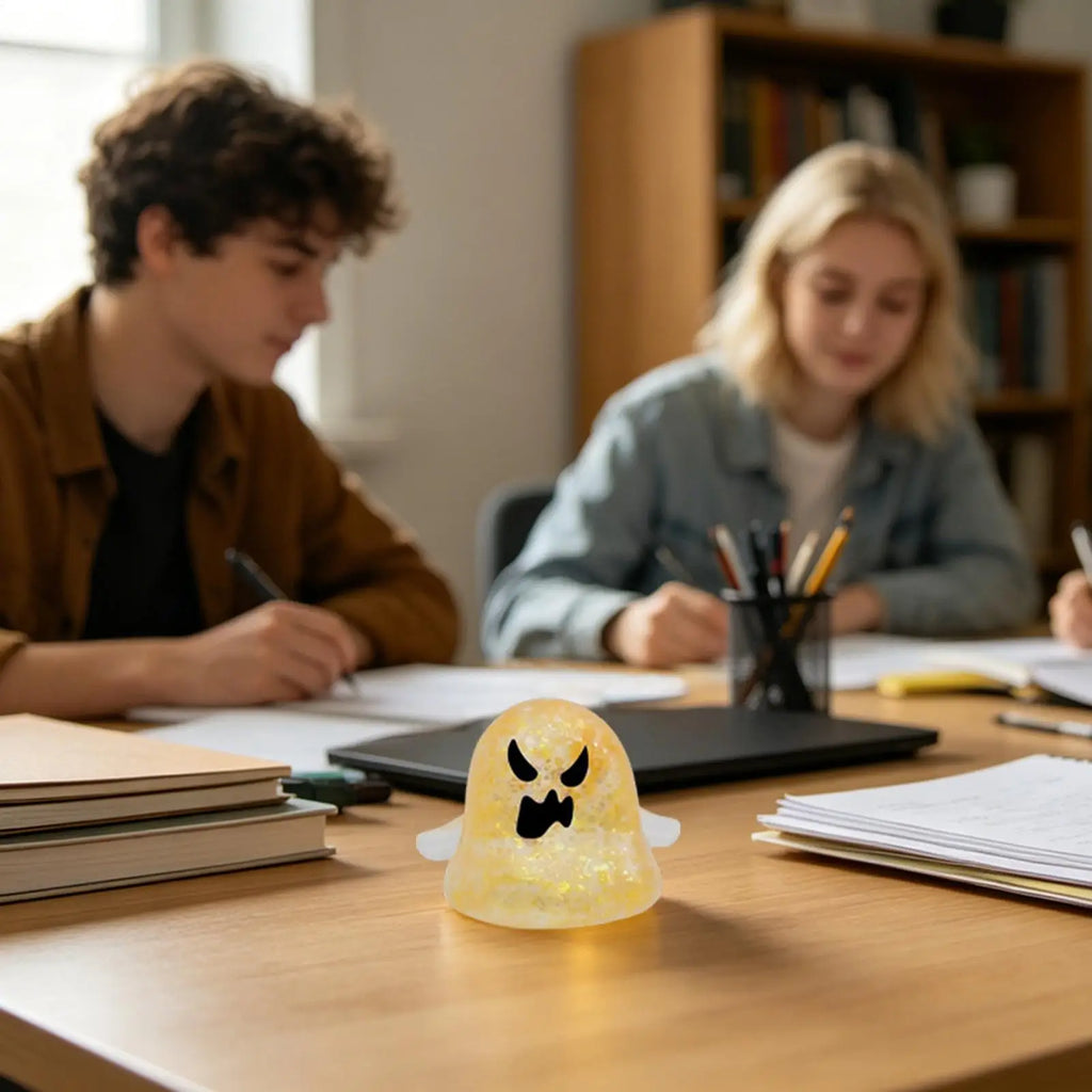 Ghost Squeeze Balls Ghost Design Fidget Party Favors Halloween Stress Ball Toys For Kids Students Adults Office Home Travel Zpaxo