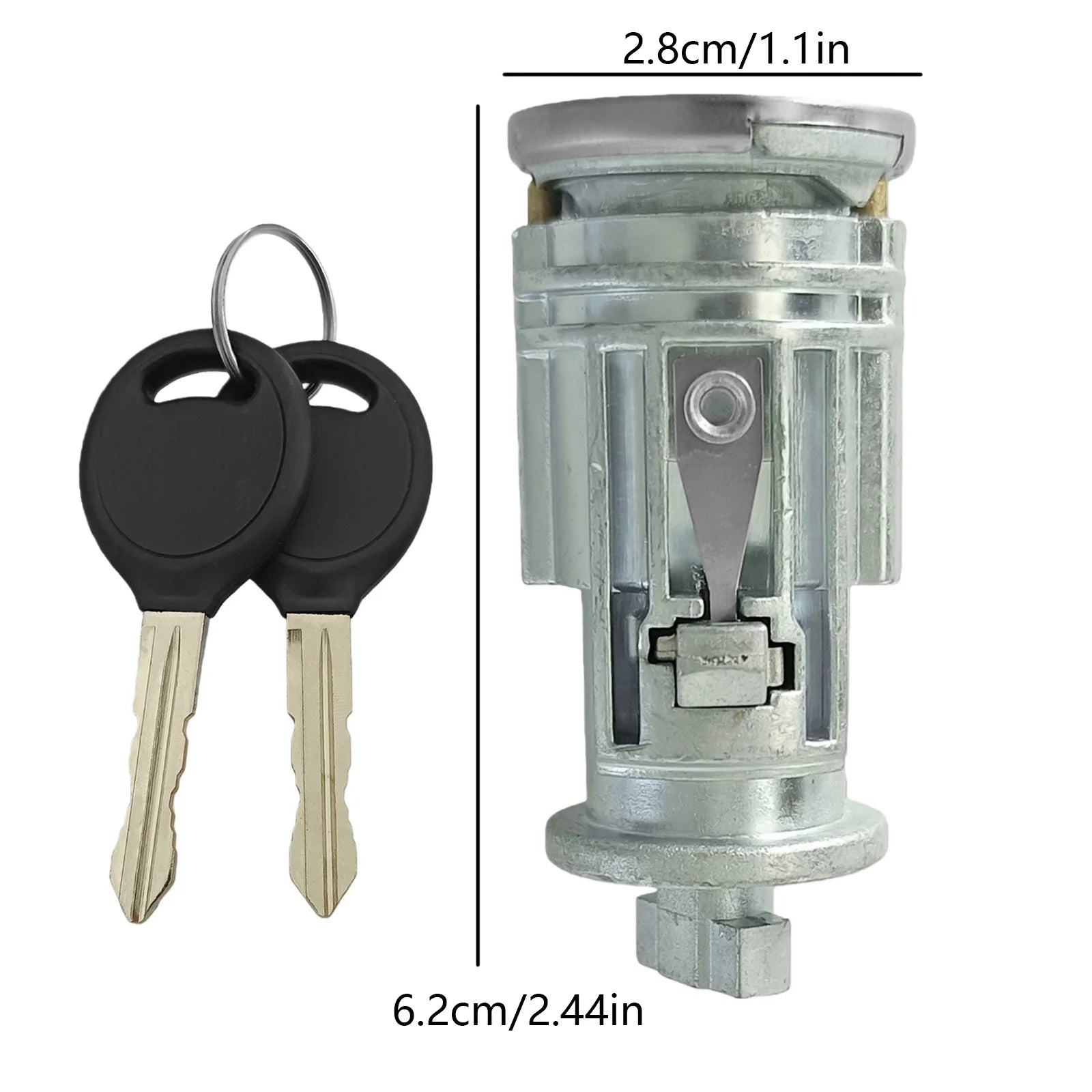 Vehicle Ignition Switch Lock Cylinder 2 Keys Matched Replacement