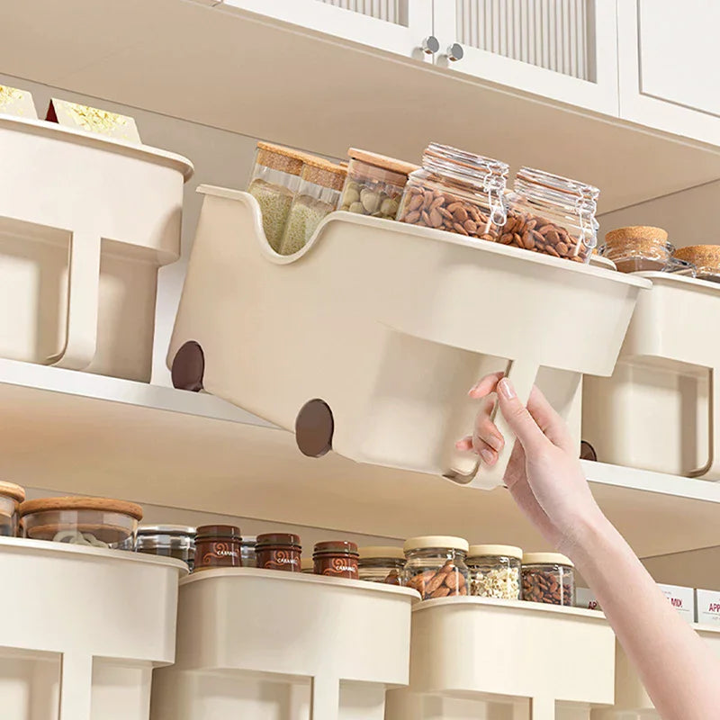 Kitchen Closet Organizer Kitchen Sundries Storage Case With Wheels Seasoning Bottle Jar Storage Container Zpaxo