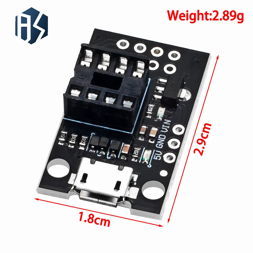 Micro USB Programming Board ATtiny13A 25 45 85 Pluggable AVR MCU Zpaxo