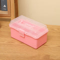 3 Layers Large Capacity Storage Box Foldable Multifunctional Plastic Zpaxo Pink