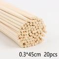 10/20/50pcs Natural DIY Wood Stickes Handmade Extra Thick Rattan Aromatherapy Diffuser Refill Sticks Woodworking Rattan Stick Zpaxo 20pcs