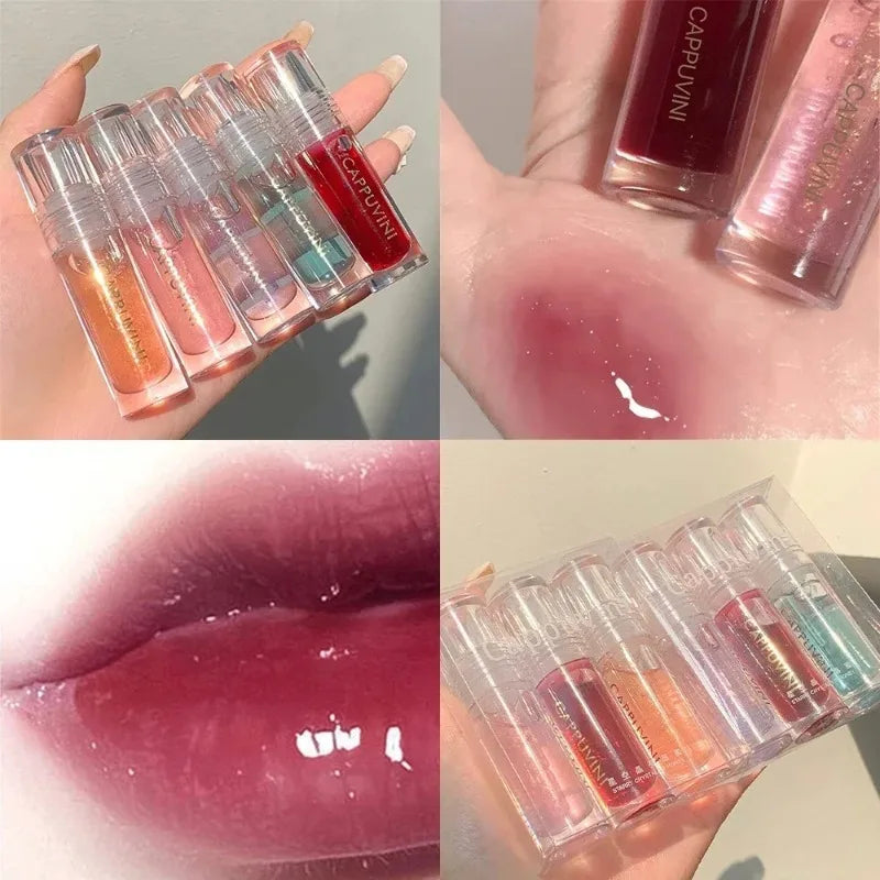 Water Light Lip Gloss Moisturizer Transparent Jelly Mirror Crystal