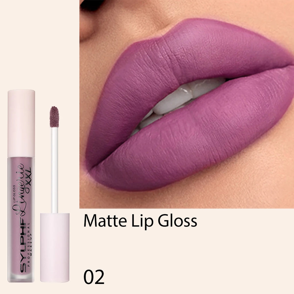 Matte Velvet Lip Gloss Waterproof 24 Hours Silky Texture Non Stick