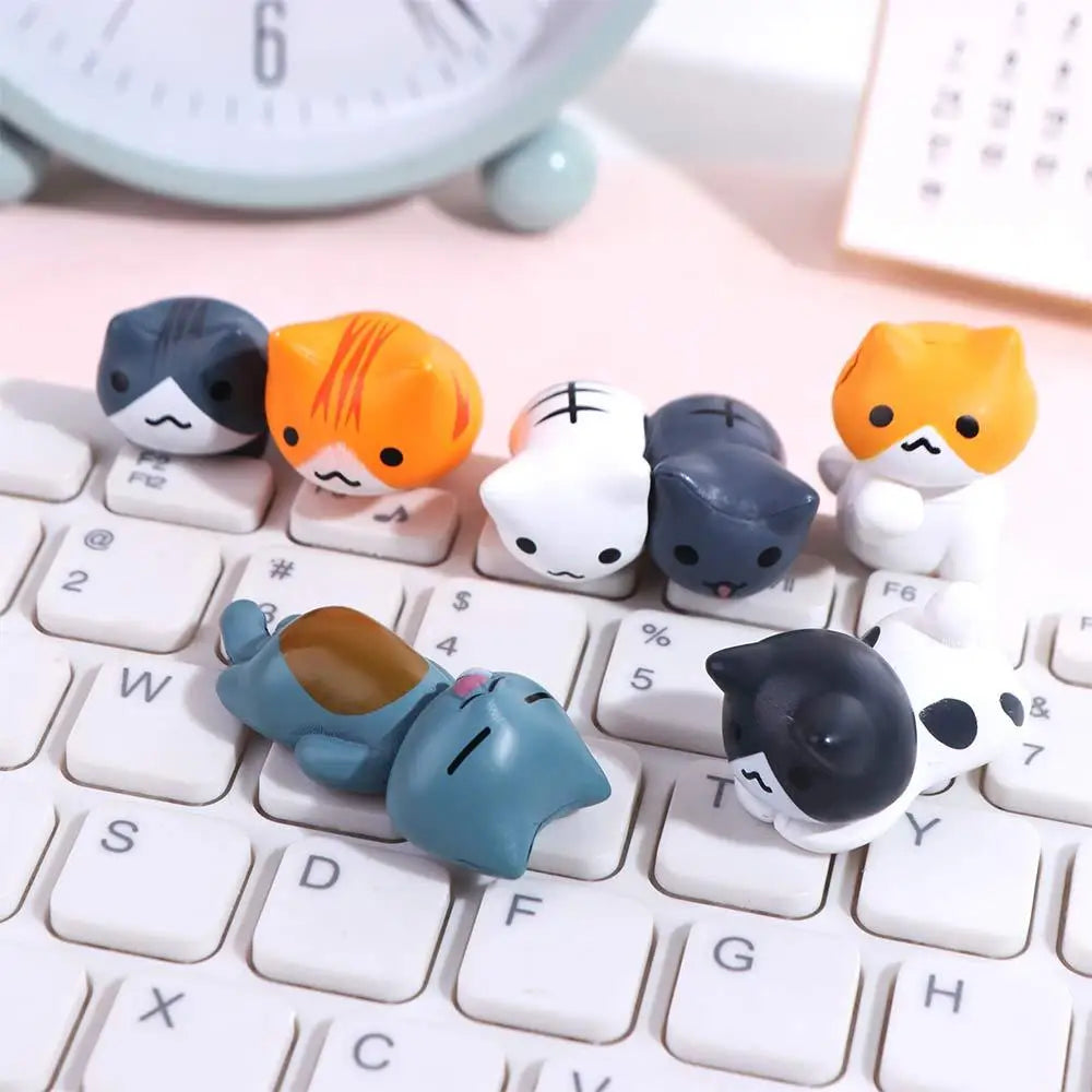 Model Cat Figurines Micro Landscape PVC Screen Edge Decor Computer Zpaxo