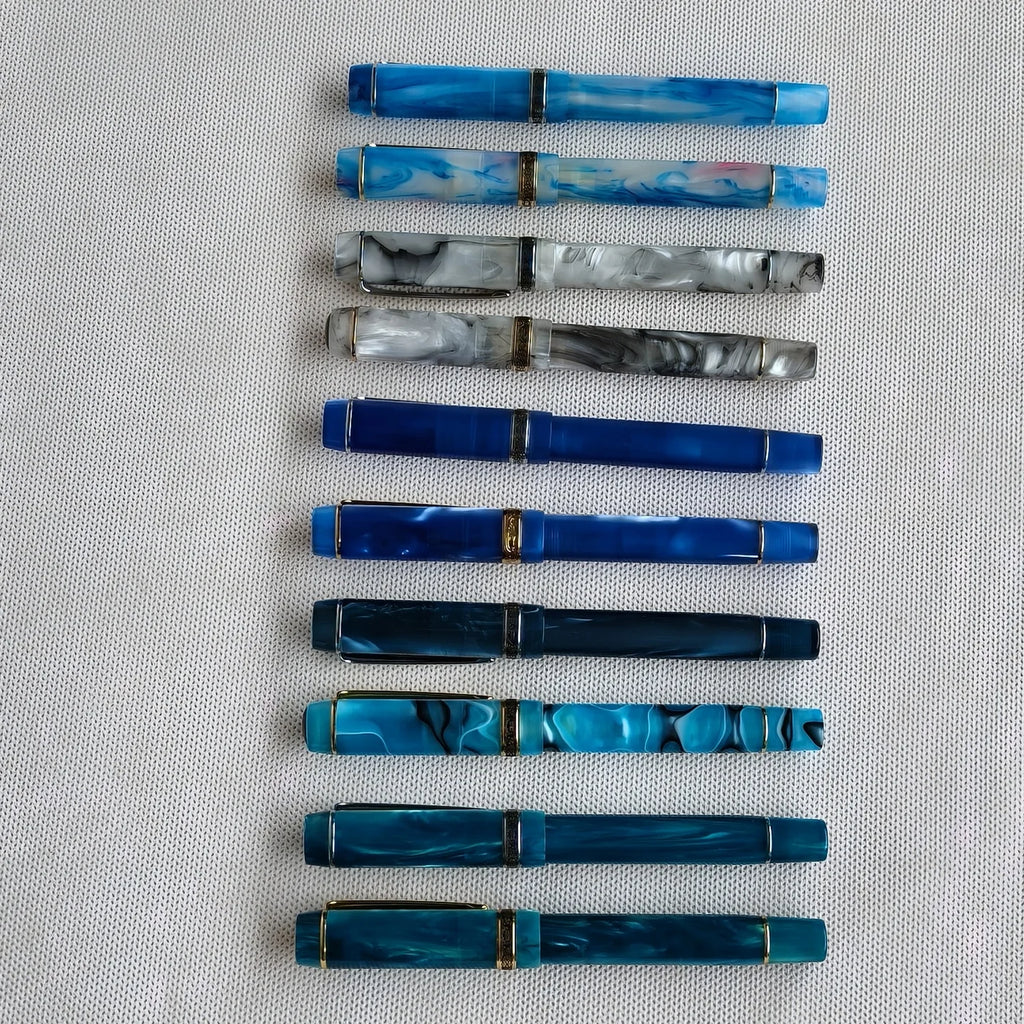Brand New Rare Color Kaigelu 316 Fountain Pen, High-Quality Acrylic Material, Adult Writing Stationery, EF /F/M Nib Blue Zpaxo