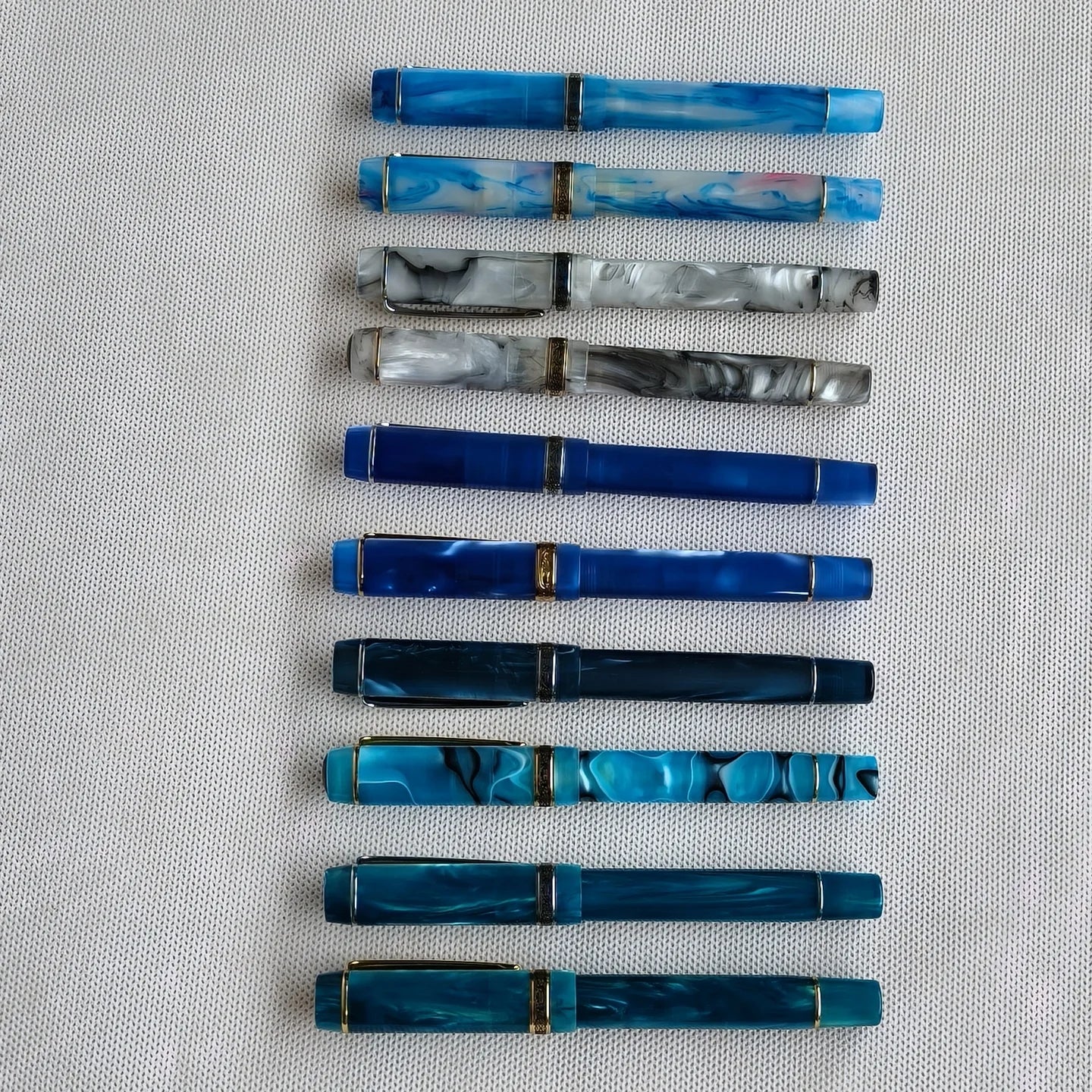 Brand New Rare Color Kaigelu 316 Fountain Pen, High-Quality Acrylic Material, Adult Writing Stationery, EF /F/M Nib Blue Zpaxo