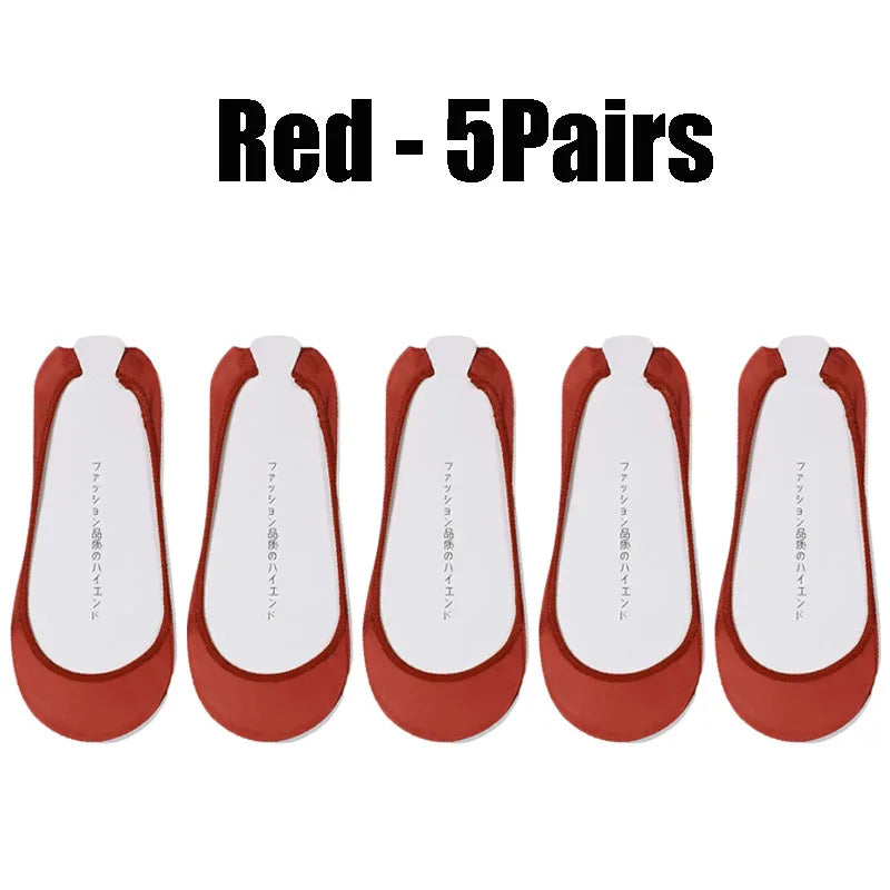 Invisible Silicone Anti-slip Short Socks Summer Ice Silk Ultra-thin
