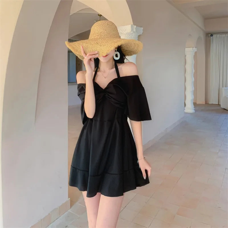 Large Size One Piece Swimsuit Womens Hot Spring Swimsuit Swimsuit Womens Professional Conservative Belly Covering New Swimsuit Zpaxo