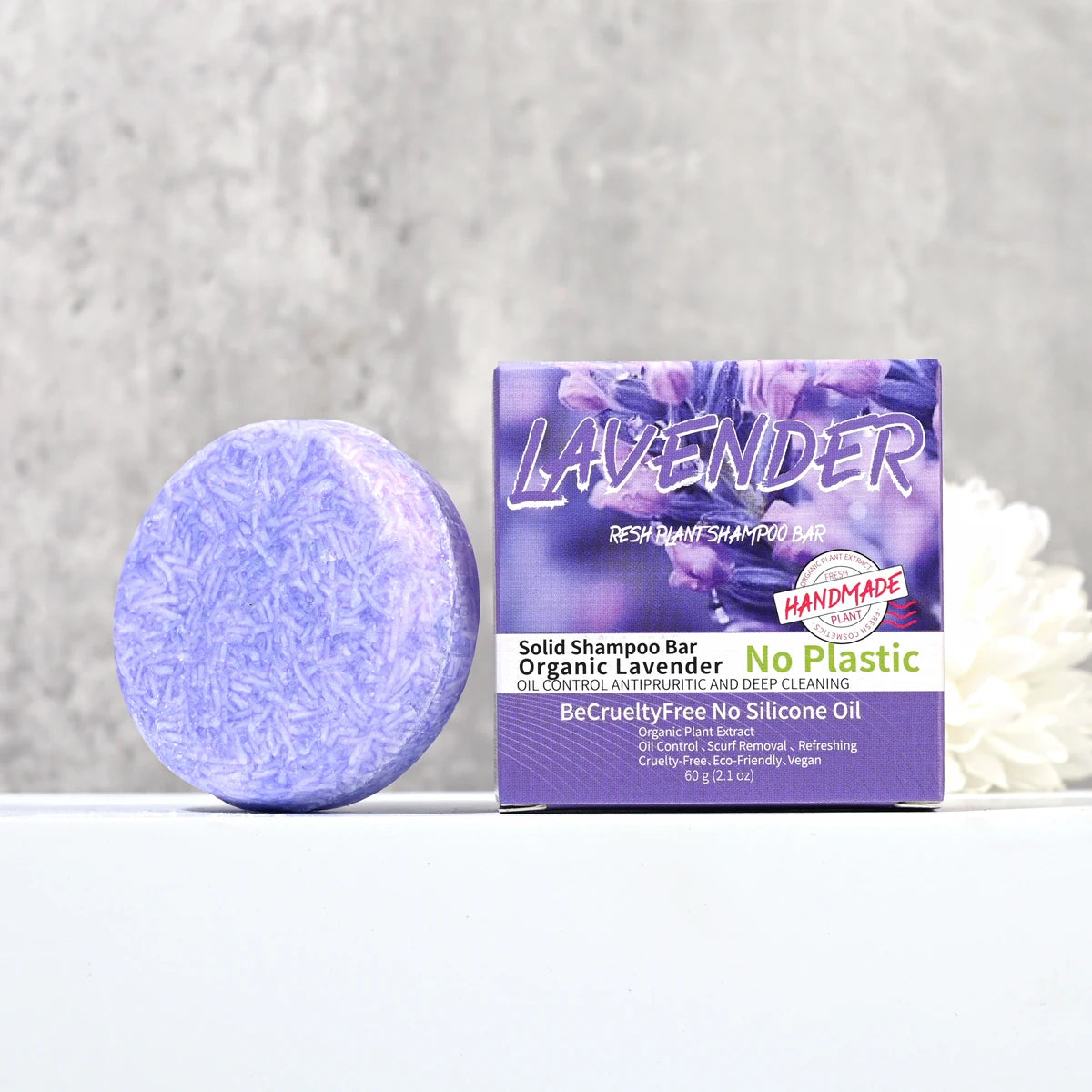 Provence Lavender Solid Shampoo Bar & Cleansing Soap – Handmade Solid Shampoo Bar Zpaxo