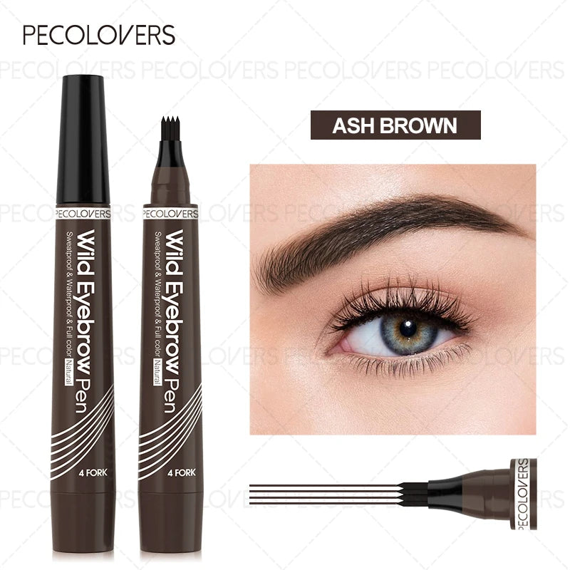 1PC Four-Tip Smooth and Long Lasting Eyebrow Pencil,Ultra-fine Tip, Quick Application, High Color Developments Zpaxo 06