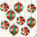 9-Pack Christmas Lollipop Foil Balloons – Holiday Party Decor Holiday Party Balloons Zpaxo Multicolor