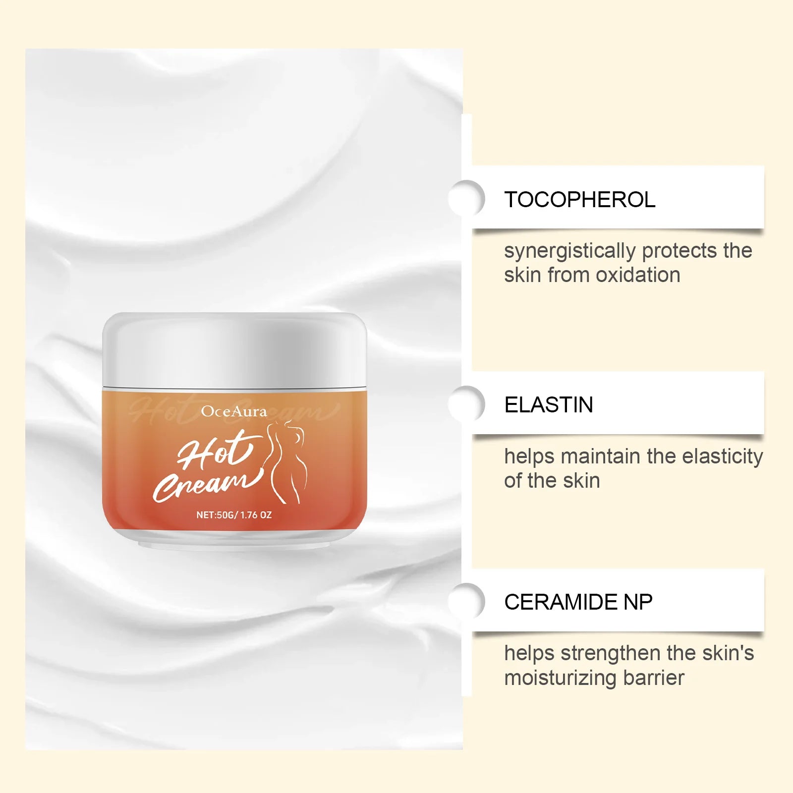 OceAura Firming & Moisturizing Body Cream – Collagen 50g Firming Body Cream Zpaxo