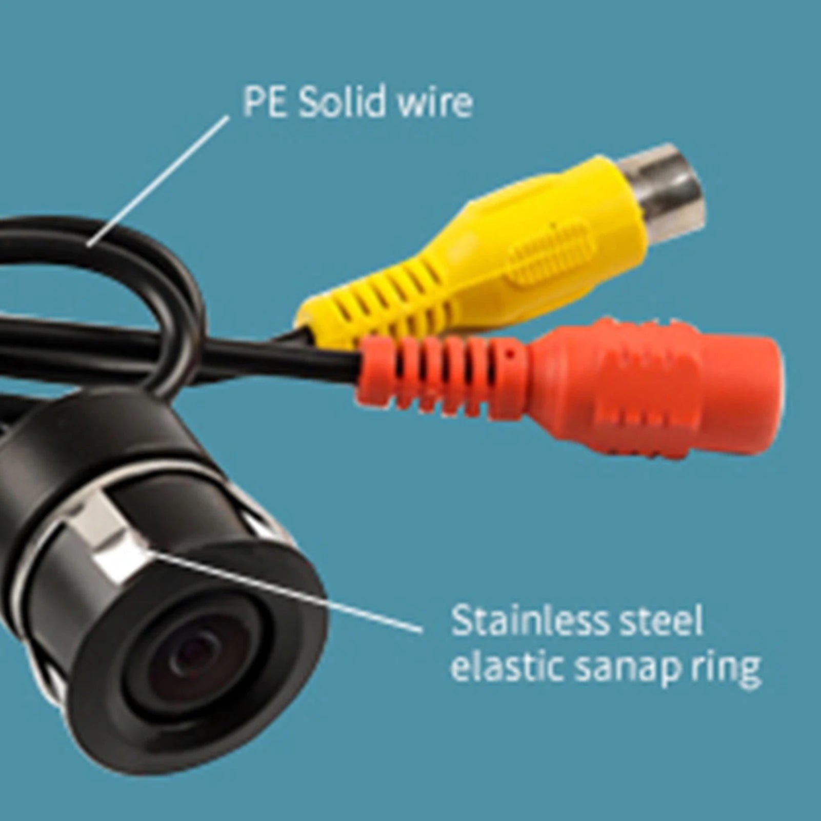 170 Wide Angle CCD Wired Waterproof Mini CCTV Camera PAL NTSC Car