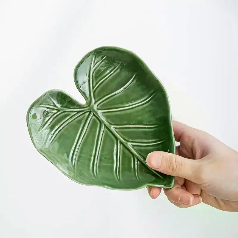Ceramic Spatula Holder Kitchen Countertop Spoon Cute Leaf Design Zpaxo