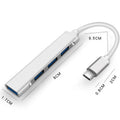 Type C Extender USB C HUB 4 Port Splitter Adapter OTG Docking Station Suitable For Mobile Macbook Pro 13 15 Air PC Laptop HUB Zpaxo Type C
