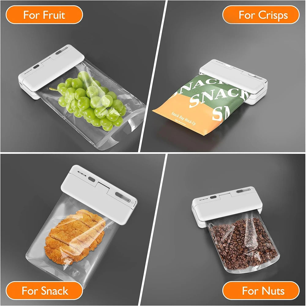 Mini Heat Sealer Plastic Bag Sealing Machine Rechargeable Food