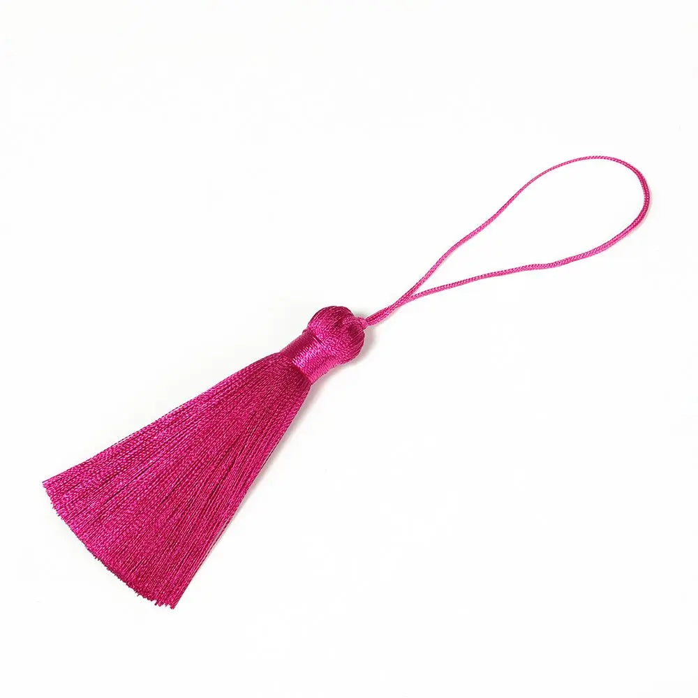 Handmade Wedding Decoration DIY Embellish Crafts Tassel Trim Accessories Tassel Hanging Rope Tassel Fringe Silk Tassel Pendant Zpaxo rose red