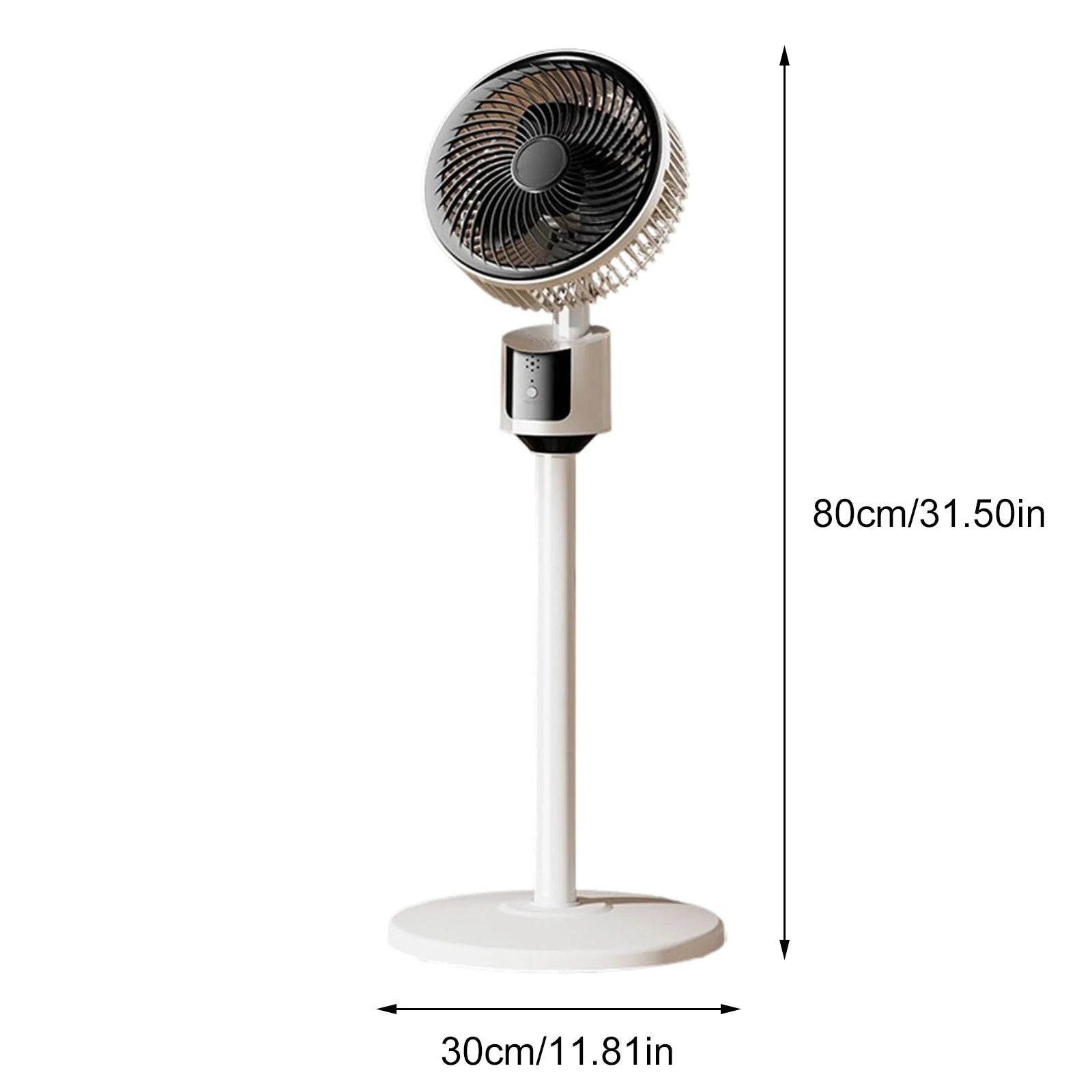 Modern Circulating Floor Fan 3-Speed Quiet Adjustable Multi-angle