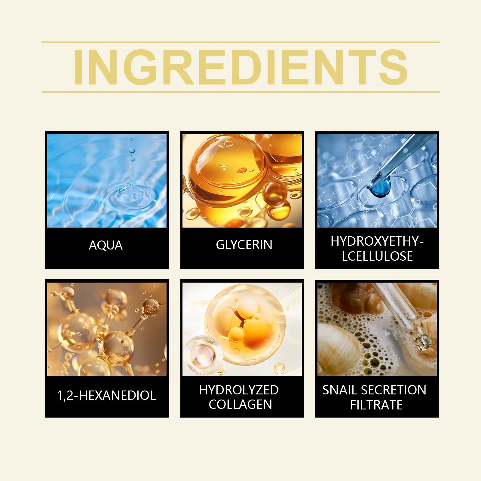 Ouhoe Snail Collagen Face Cream Repair Essence Moisturizing Lifting Firming Smoothing Nourishing Cream Korean Cosmetics Skin Car Zpaxo