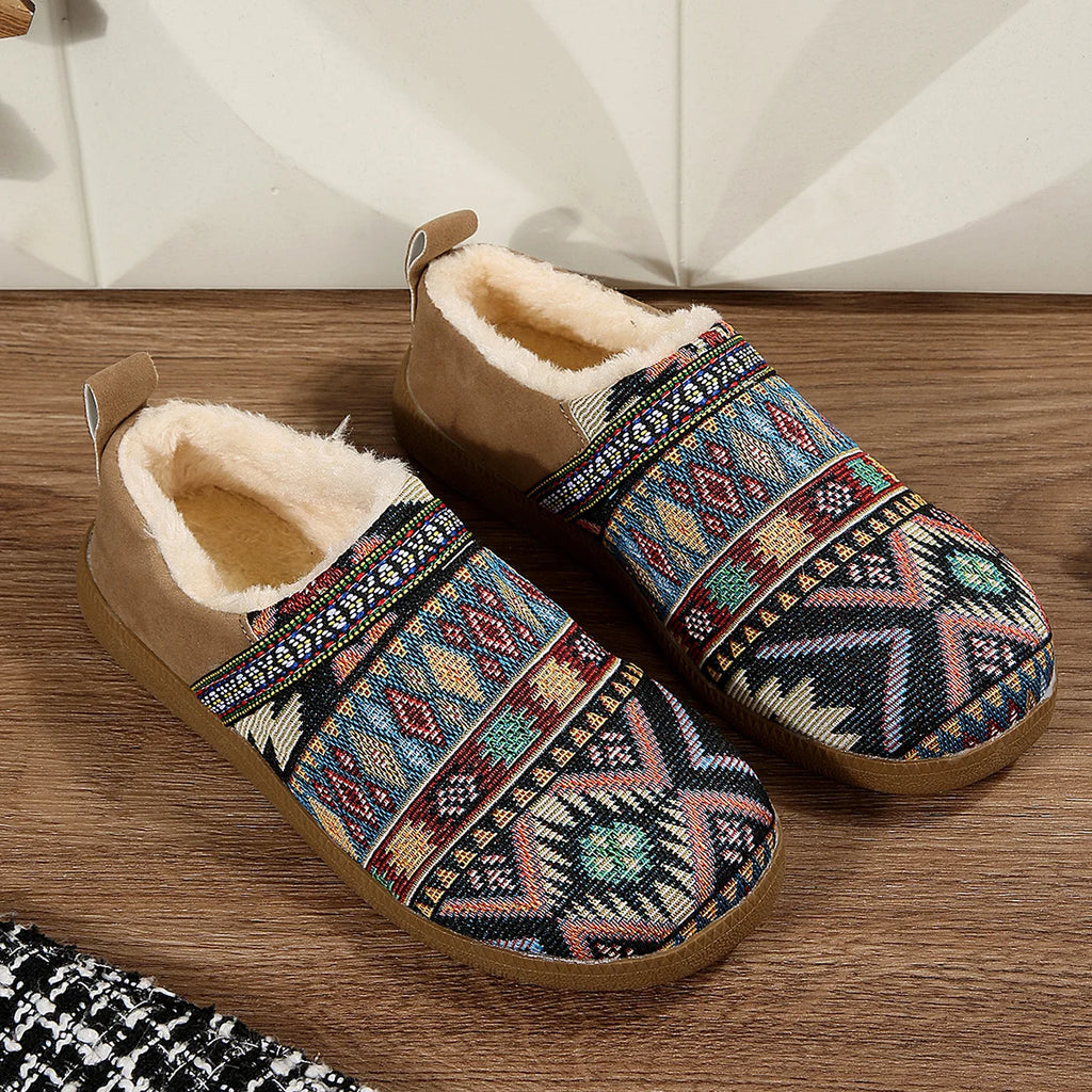 Women Snow Boots Thick Bottom Round Toe Cotton Boots Warm Casual Women Shoes Comfortable Booties Large Size Fluff Lined Shoes Zpaxo
