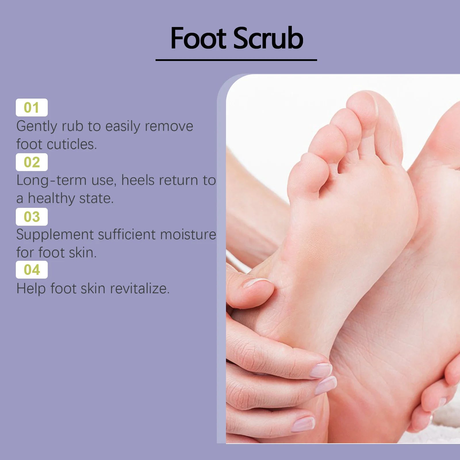 Exfoliating Foot Scrub with Bamboo Charcoal Sea Salt Dead Skin Removal Soften Feet Skin Deep Cleansing Feet Smoothing Care Zpaxo