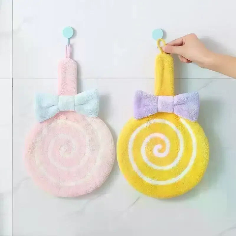 Cartoon Hand Towel Soft Absorbent Coral Velvet Embroidered Zpaxo