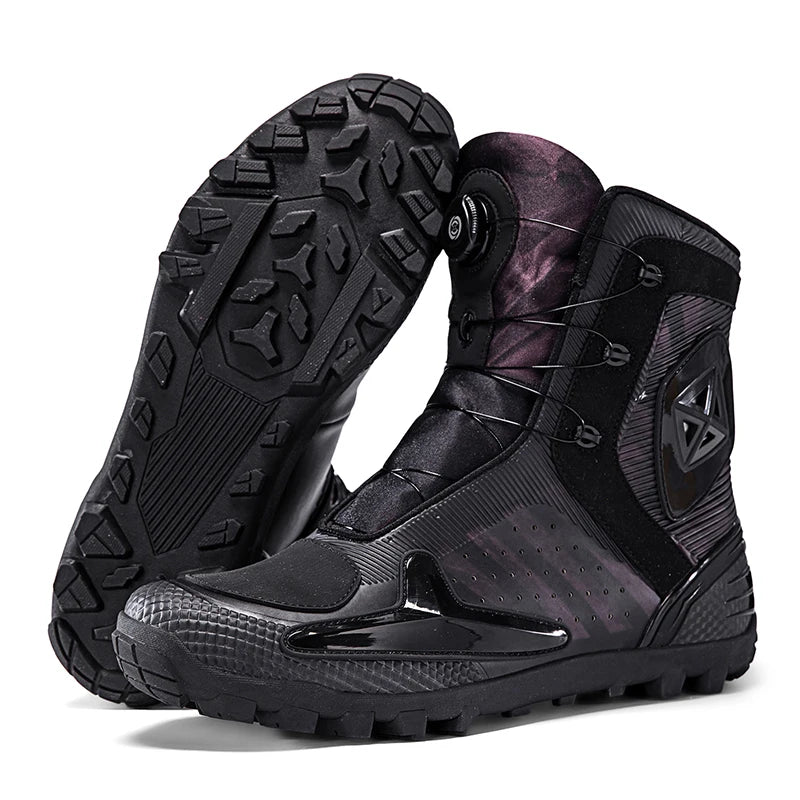 Lexsan Motorcycle Boots Men Leather Motos Breathable Anti Slip Zpaxo JC0026 4 39