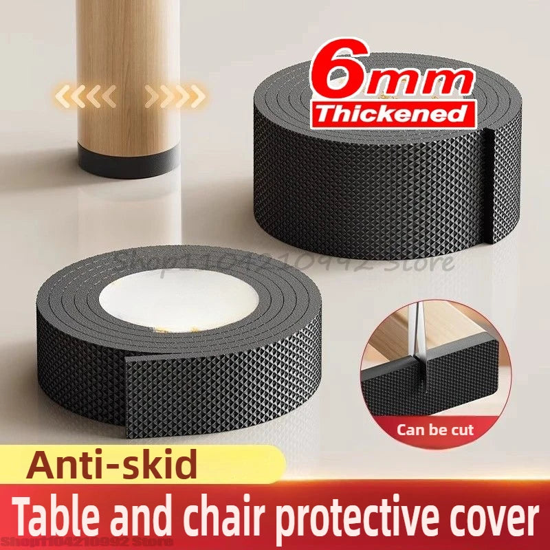 Self-Adhesive Thick Rubber Furniture Pads Cuttable Anti Slip Rubber Mat Self Adhesive Floor Protectors for Chair Legs Sofa Zpaxo