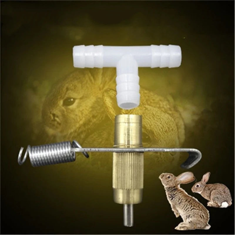 5 Rabbit Nipple Water Automatic Feeders Rodents Waterer Drinking