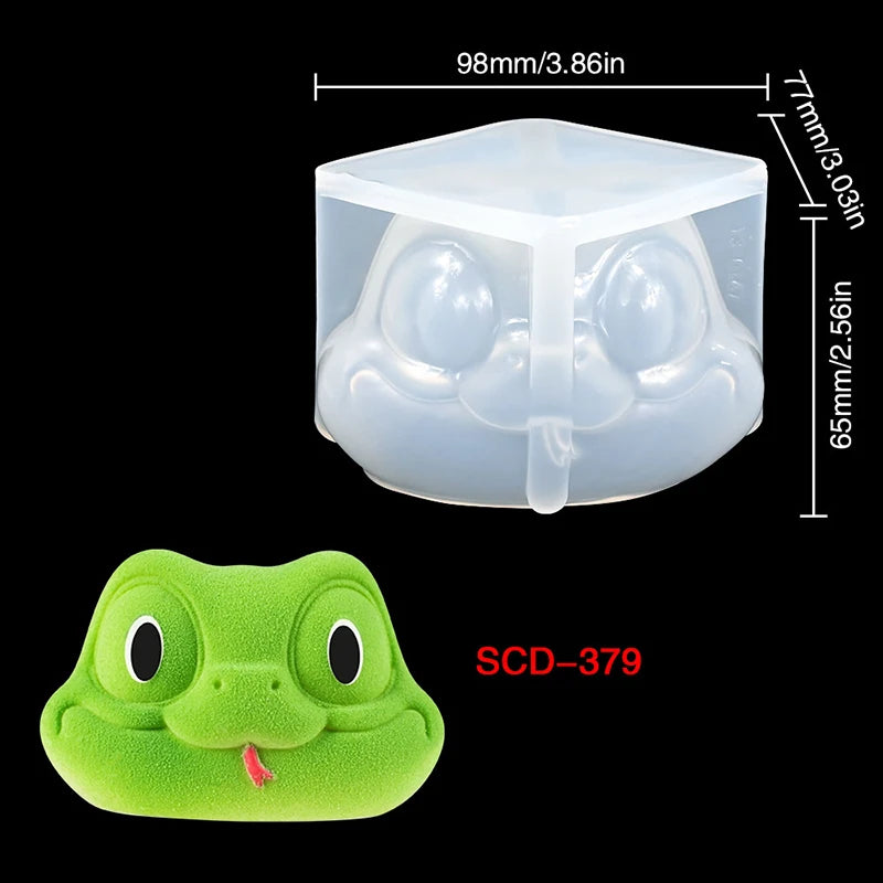 3D Animal Cat Seal Kapibala Silicone Mold DIY Mousse Cake Jelly Zpaxo SCD-379