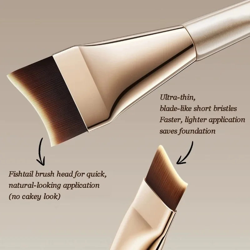 1 Ultra-thin One-line Foundation Brush Crescent-shaped Paint-free