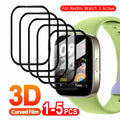 3D Tempered Soft Glass Watch Film For Xiaomi Mi Watch Lite Color 2019 Full Screen Protector For Redmi Watch 2 3 Lite Active Poco Zpaxo 5pcs Xiaomi Watch Color