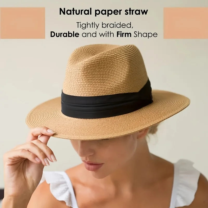 Fashion Men Straw Hat Women Summer Trendy Beach Sun Hats Solid