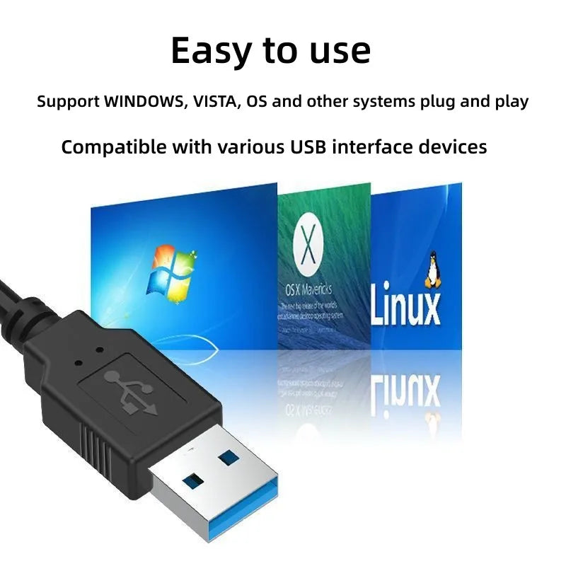 4-Port USB 3.0 Hub – Portable High-Speed USB Splitter for PC USB Hub Zpaxo
