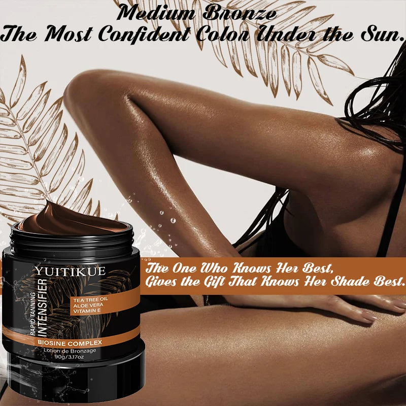 YUITIKUE Self-Tanning Intensifier Cream – No Sun Bronze Glow Self Tanning Cream Zpaxo
