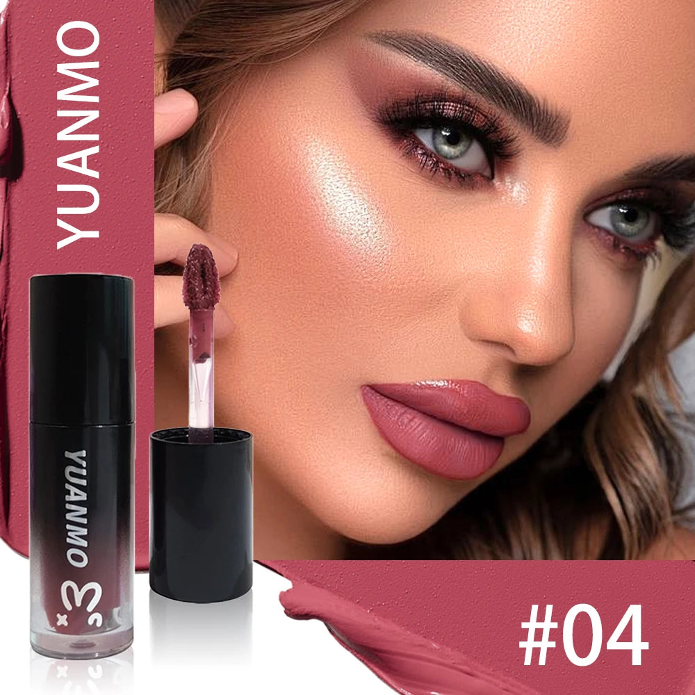 Matte Liquid Lipstick - Smooth Silky Long-Lasting Lip Gloss, Waterproof Transfer-Resistant Lip Makeup (Deep Rose Shade) Zpaxo 7104