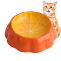 Cat Water Bowl Fruit Pattern Ceramic Pet Feeder Dish Non-slip Feeding