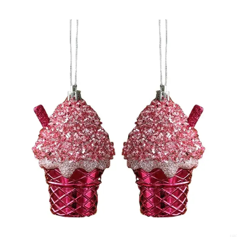 Christmas Bear Cake Hangers ABS Materials Shatterproof Holiday