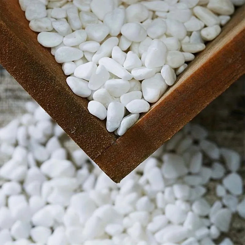 White Decorative Stones 100/200g – Aquarium, Vase & Garden Decorative Stones Zpaxo