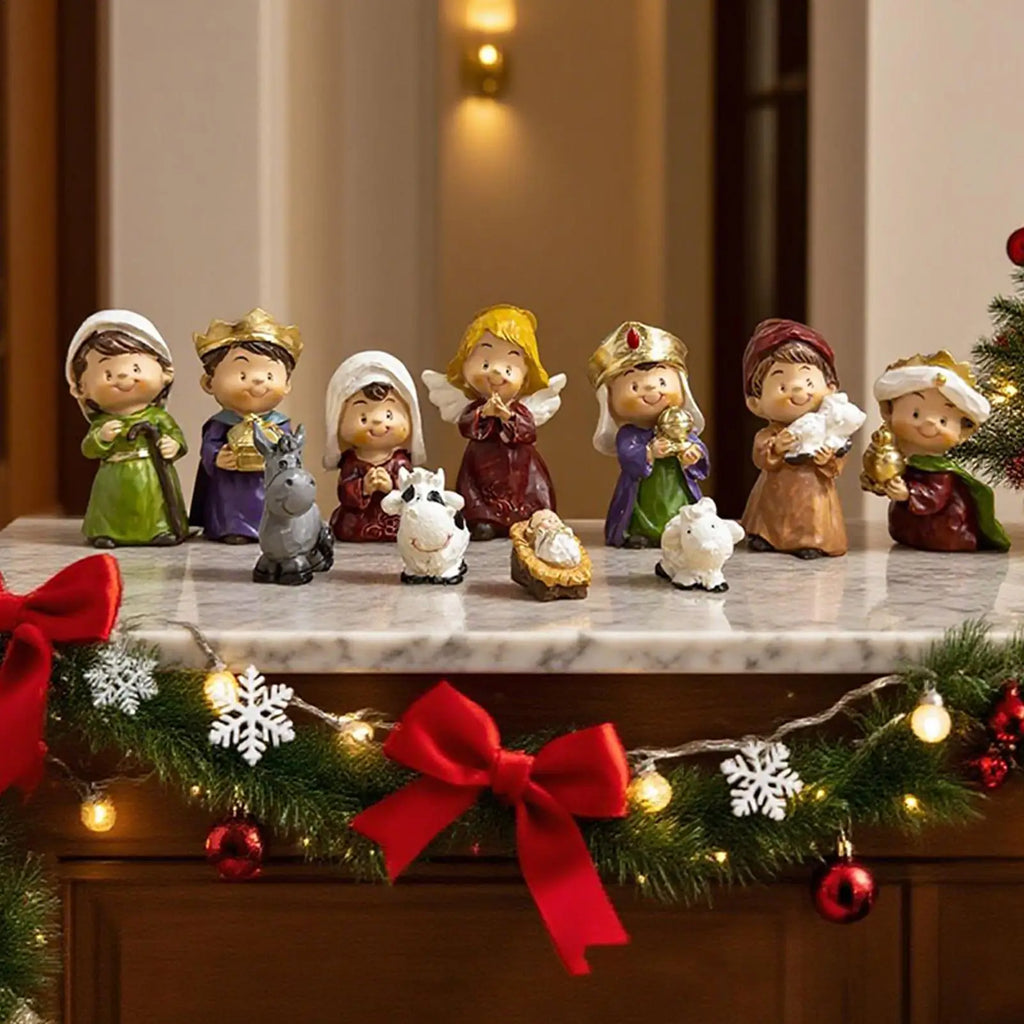 Nativity Figurines Christmas Figurine Ornament Birth Jesus Sculpture
